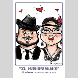 digital caricature for corporate events in austin