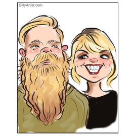 zoom party digital caricature artist texas