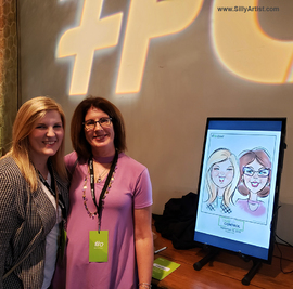 digital event caricatures in austin party