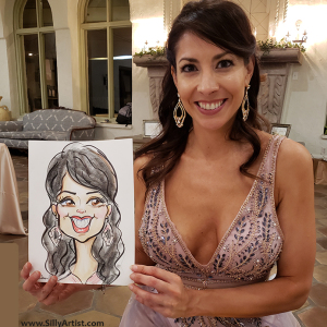 wedding caricature in austin silly artist