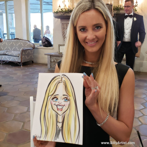 silly artist austin wedding caricature
