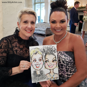 party caricature cartoon in austin silly artist