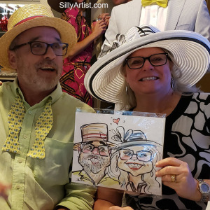 Derby caricatures austin texas artist