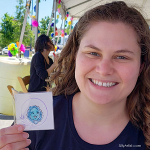 Thumbprint fingerprint caricature in corporate event in Austin