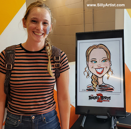 angry birds digital caricatures in Austin