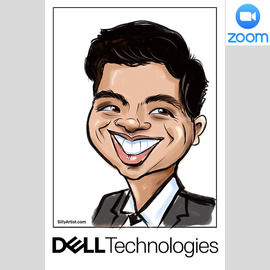 remote digital caricatures zoom