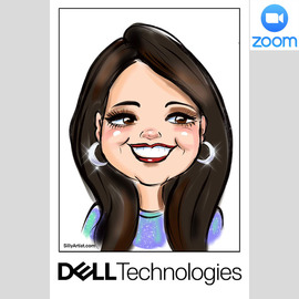 virtual zoom caricatures remote entertainment