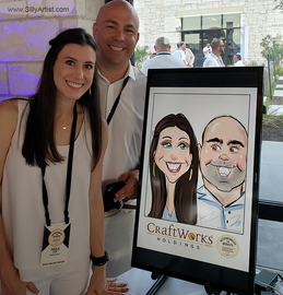 hire digital ipad cartoon  tradeshow caricature artist in texas