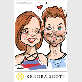 austin wedding digital event live caricature artist hire