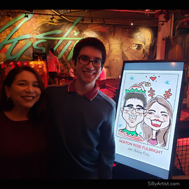 digital caricatures holiday party ideas