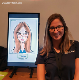 corporate event caricature digital austin