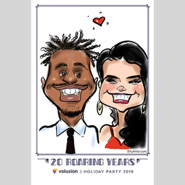 corporate party digital caricatures in austin