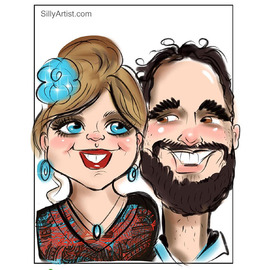 custom caricature digital event austin silly artist