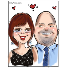 custom digital caricature austin texas silly artist