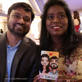 live ipad digital caricatures cartoon in austin for corporate event