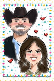 christmas party digital caricature artist in austin 