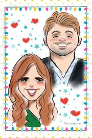 book digital caricature artist for holiday party in austin drawing
