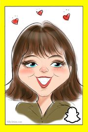 snapchat employee party digital caricatures