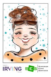 convention digital caricature in austin