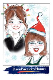 christmas party digital caricature artist in austin 