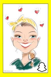 snapchat digital caricature employee party artist