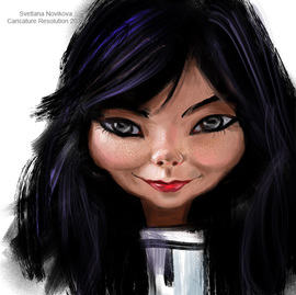 Bjork digital caricature austin custom art