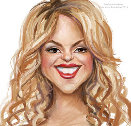 digital Shakira caricature