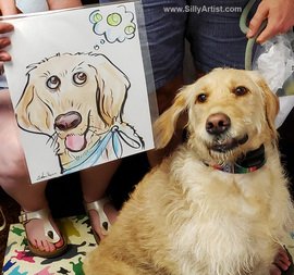 live pet caricature artist in austin