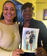 austin live fashion sketches at a party