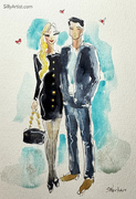 hire a live fashion illustration for a party in austin